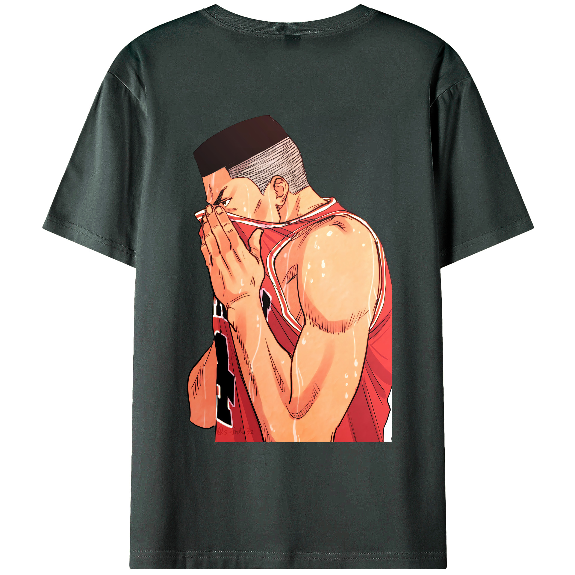（画像用） SLAM DUNK／スラムダンク 綿100％ メンズ半袖Tシャツ（バックプリント） 通気性